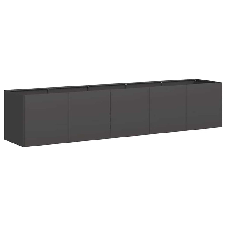 Vidaxx Pflanzgefäß schwarz 200x40x40 cm kaltgewalzter Stahl
