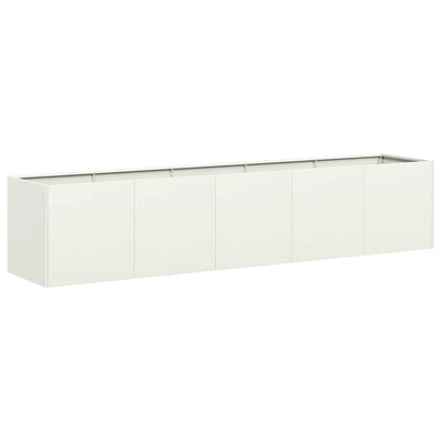 Vidaxx Pflanzgefäß 200x40x40 cm kaltgewalzter Stahl weiß