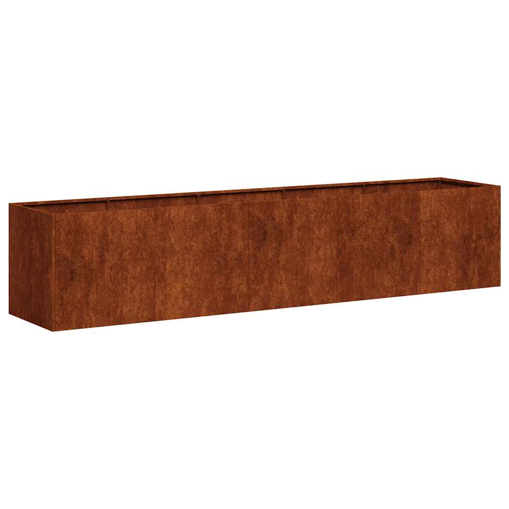 Vidaxx Pflanzgefäß rostig 200x40x40 cm wetterfester Stahl