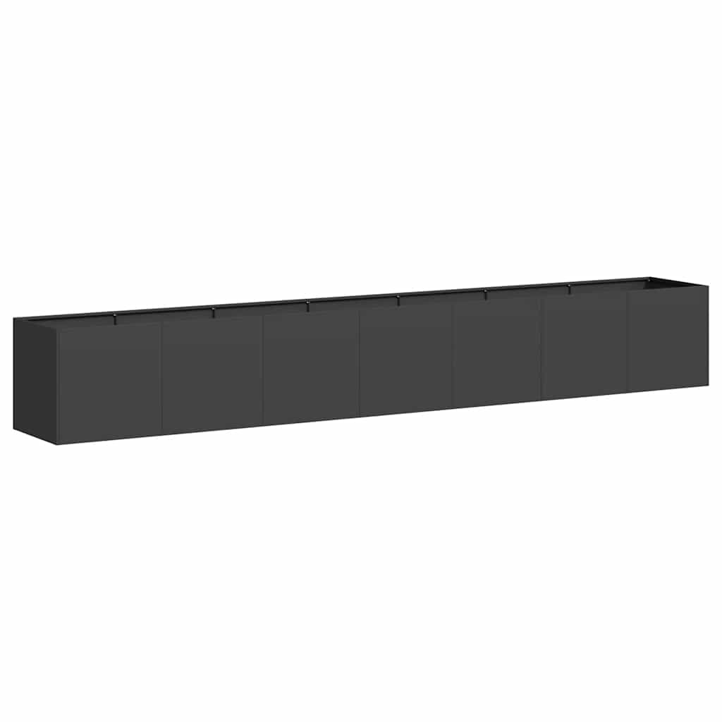 Vidaxx Pflanzgefäß 280x40x40 cm kaltgewalzter Stahl schwarz