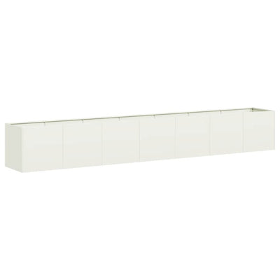 Vidaxx Pflanzgefäß 280x40x40 cm kaltgewalzter Stahl weiß