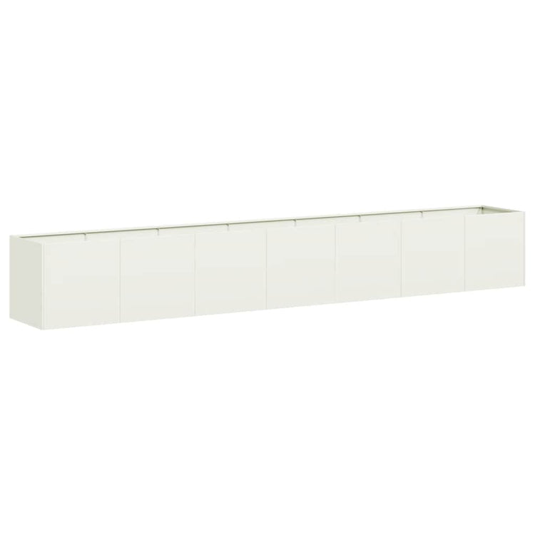Vidaxx Pflanzgefäß 280x40x40 cm kaltgewalzter Stahl weiß