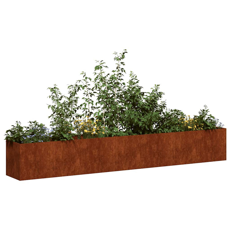 Vidaxx Pflanzgefäß rostig 280x40x40 cm wetterfester Stahl
