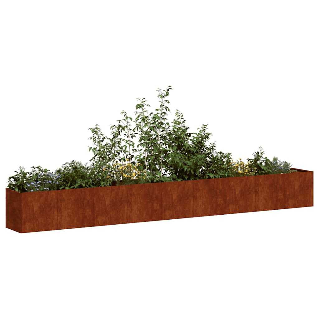 Vidaxx Pflanzgefäß rostig 360x40x40 cm wetterfester Stahl