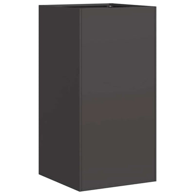 Vidaxx Pflanzgefäß 40x40x80 cm kaltgewalzter Stahl schwarz