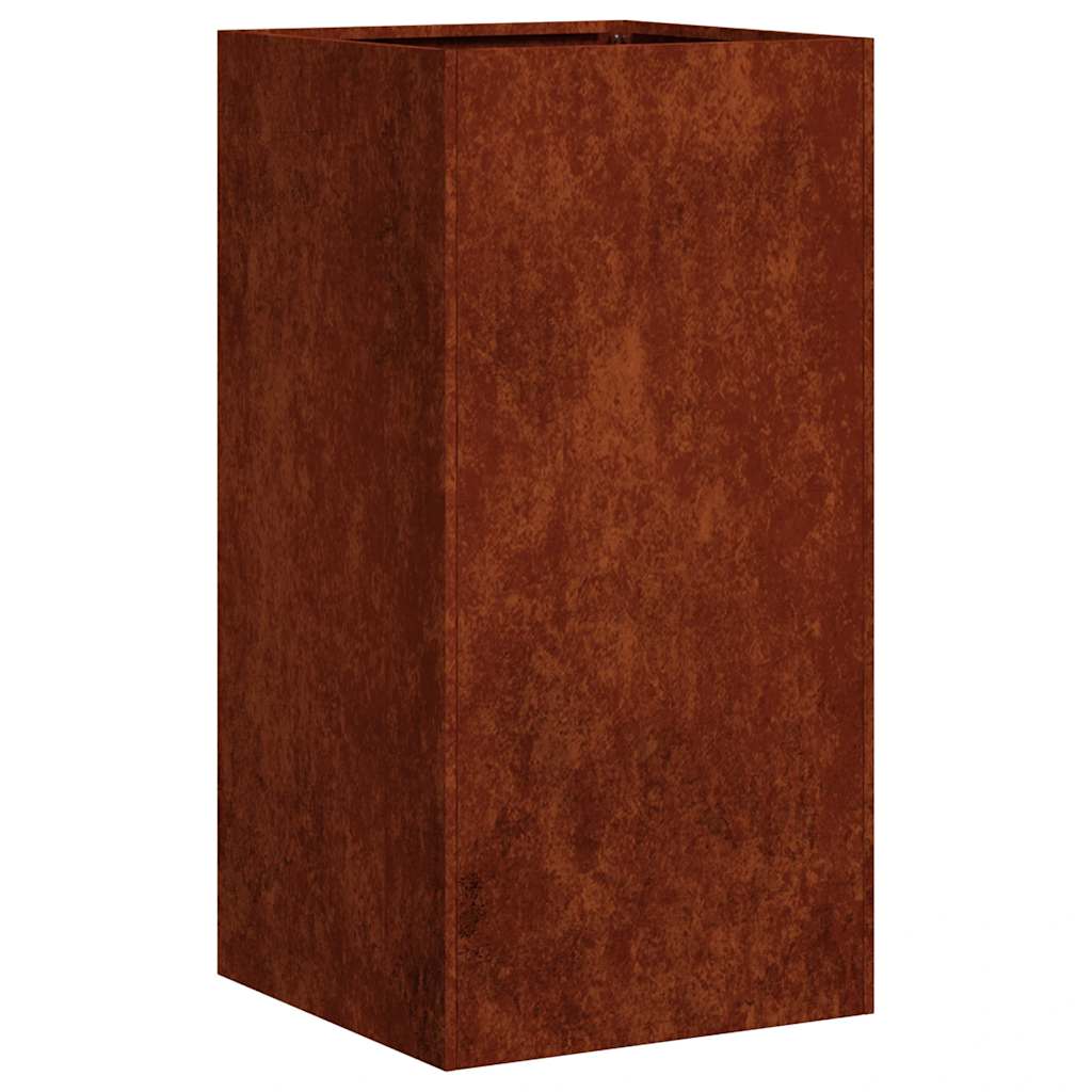 Vidaxx Pflanzgefäß rostig 40x40x80 cm wetterfester Stahl