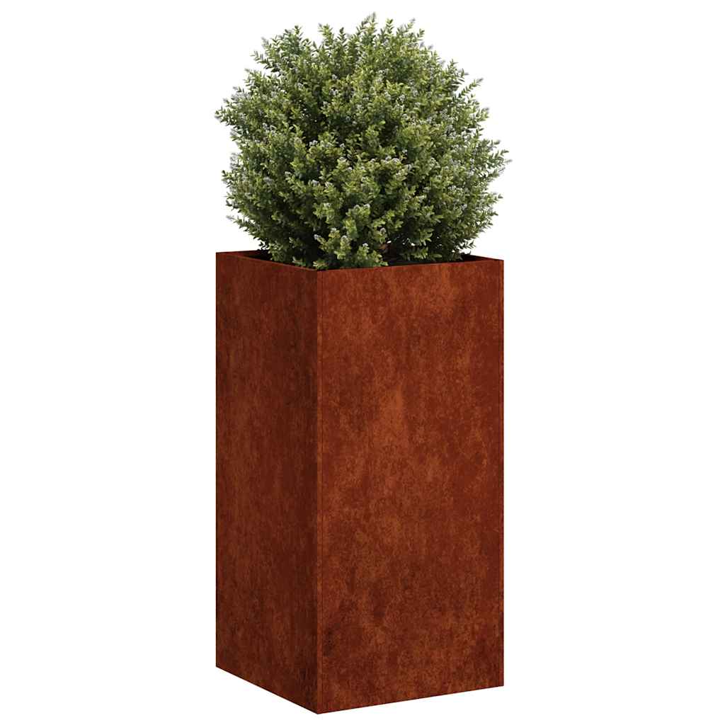Vidaxx Pflanzgefäß rostig 40x40x80 cm wetterfester Stahl