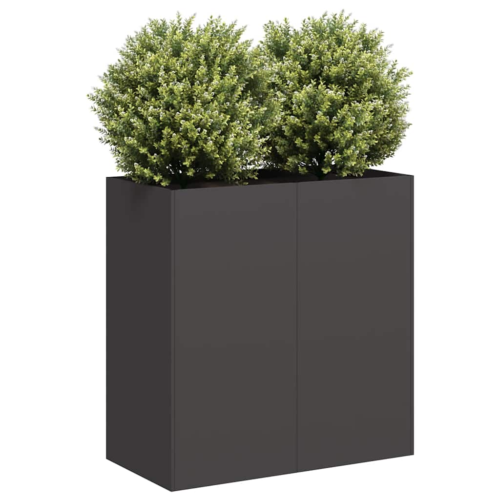 Vidaxx Pflanzgefäß 80x40x80 cm kaltgewalzter Stahl schwarz
