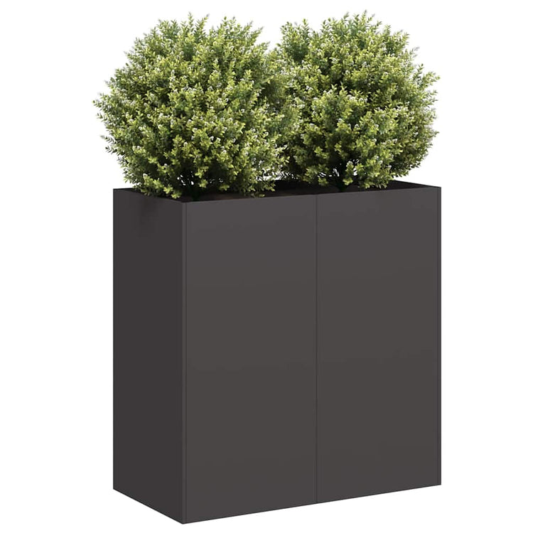Vidaxx Pflanzgefäß 80x40x80 cm kaltgewalzter Stahl schwarz