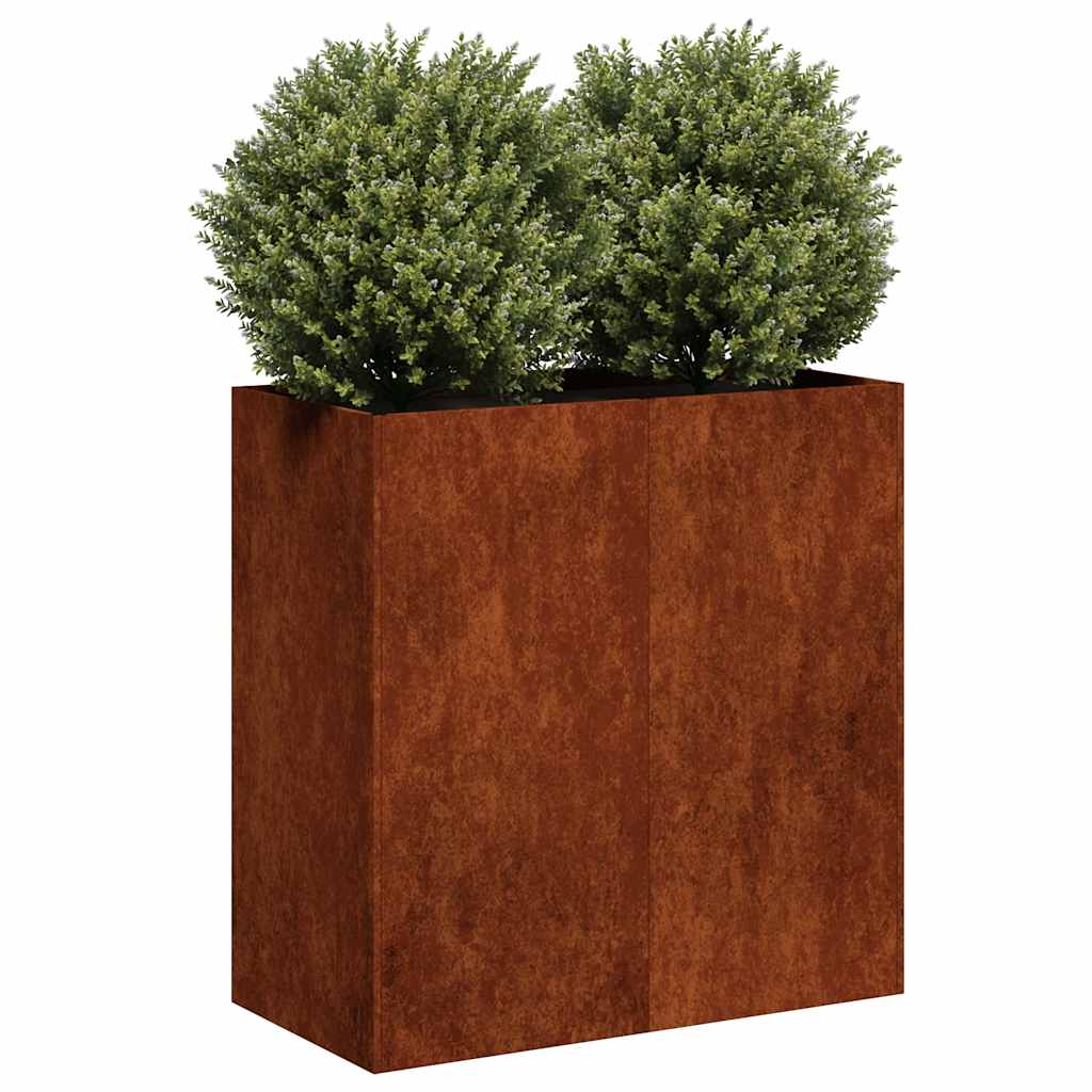 Vidaxx Pflanzgefäß rostig 80x40x80 cm wetterfester Stahl