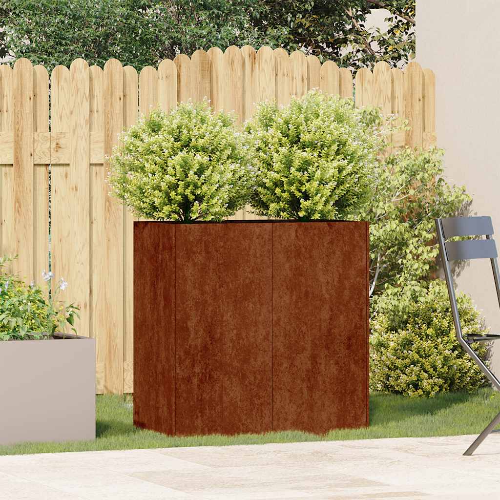 Vidaxx Pflanzgefäß rostig 80x40x80 cm wetterfester Stahl