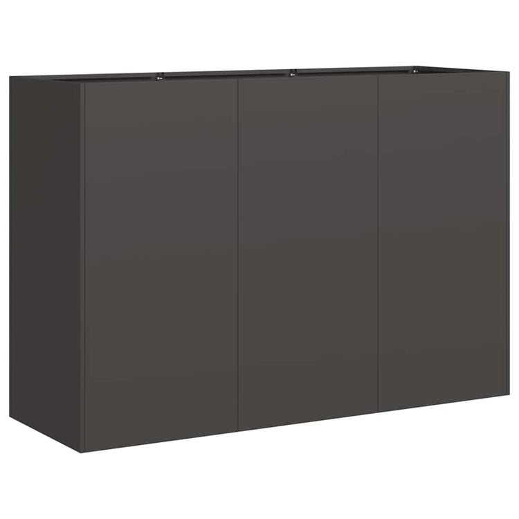 Vidaxx Pflanzgefäß 120x40x80 cm kaltgewalzter Stahl schwarz
