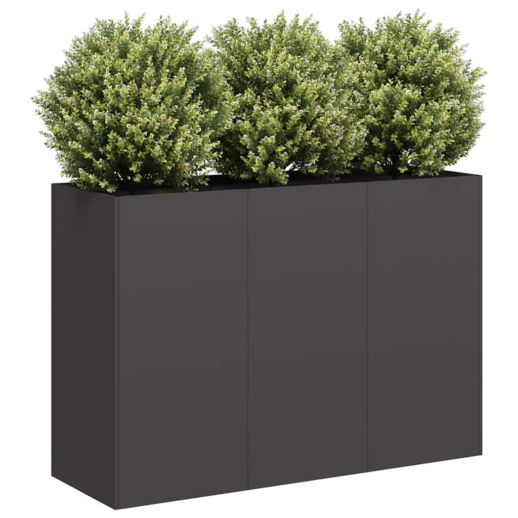 Vidaxx Pflanzgefäß 120x40x80 cm kaltgewalzter Stahl schwarz
