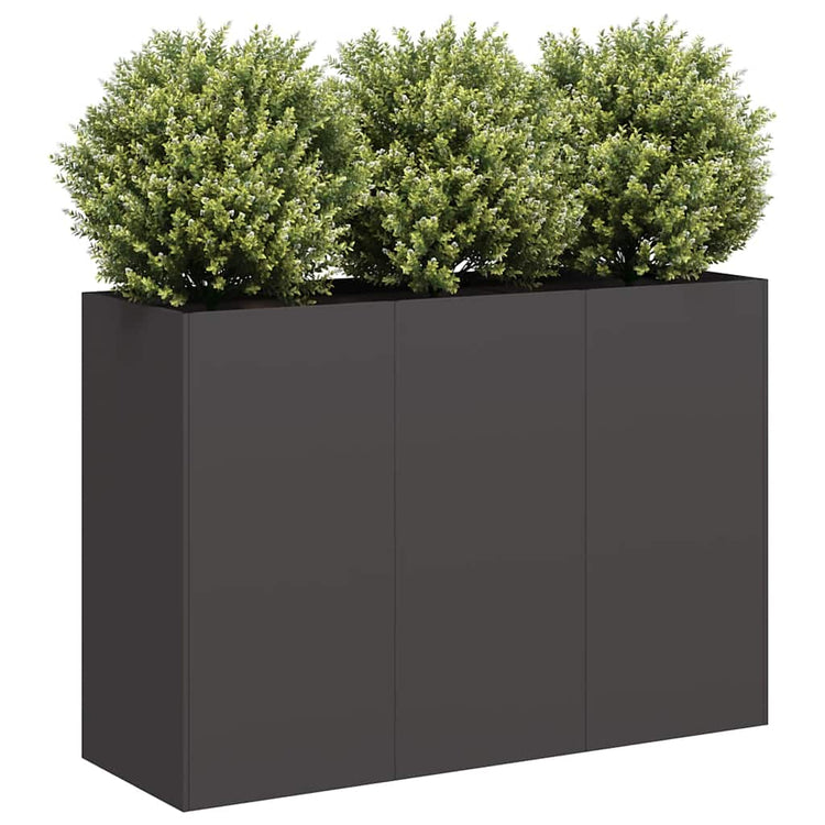 Vidaxx Pflanzgefäß 120x40x80 cm kaltgewalzter Stahl schwarz