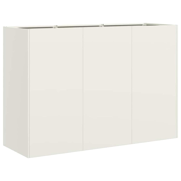 Vidaxx Pflanzgefäß 120x40x80 cm kaltgewalzter Stahl weiß