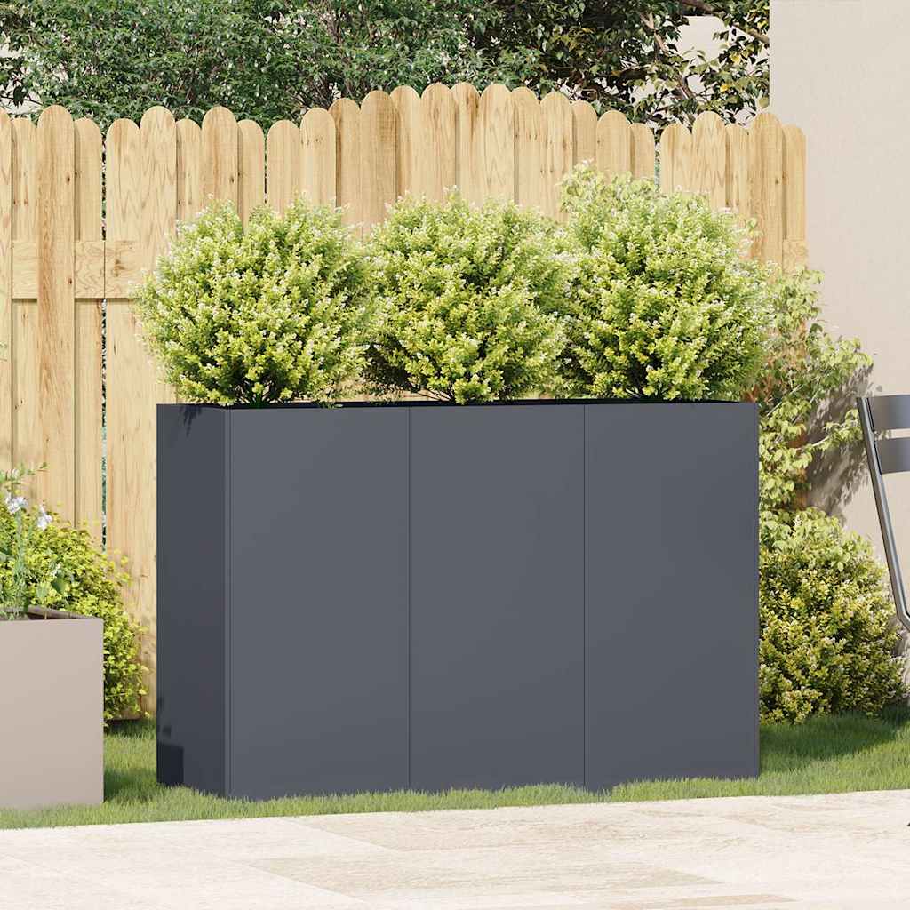 Vidaxx Pflanzgefäß 120x40x80 cm kaltgewalzter Stahl anthrazit