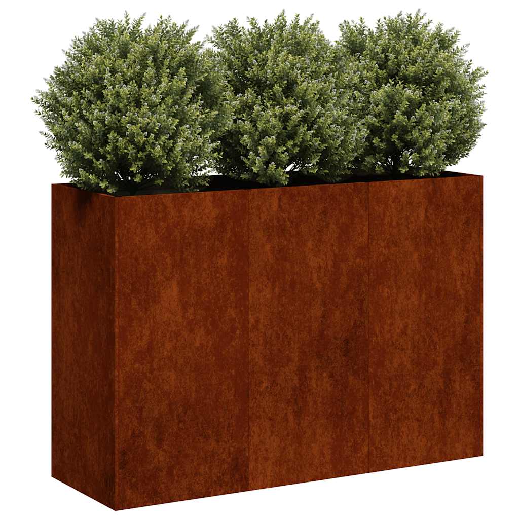 Vidaxx Pflanzgefäß rostig 120x40x80 cm wetterfester Stahl
