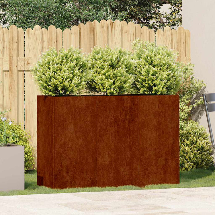 Vidaxx Pflanzgefäß rostig 120x40x80 cm wetterfester Stahl