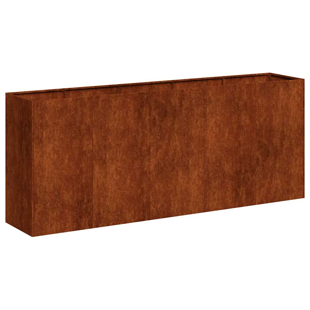 Vidaxx Pflanzgefäß rostig 200x40x80 cm wetterfester Stahl