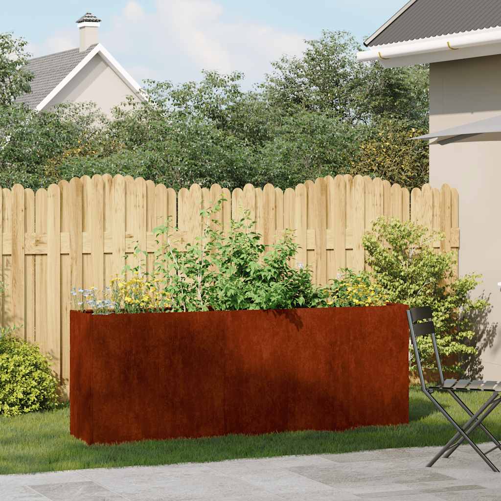 Vidaxx Pflanzgefäß rostig 200x40x80 cm wetterfester Stahl