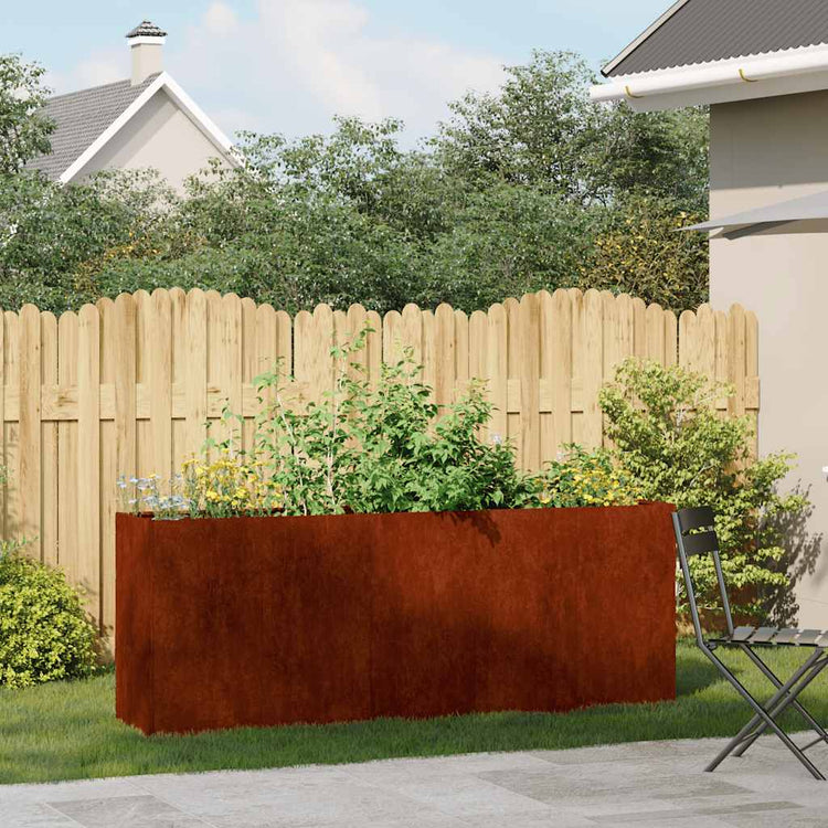 Vidaxx Pflanzgefäß rostig 200x40x80 cm wetterfester Stahl