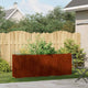 Vidaxx Pflanzgefäß rostig 200x40x80 cm wetterfester Stahl