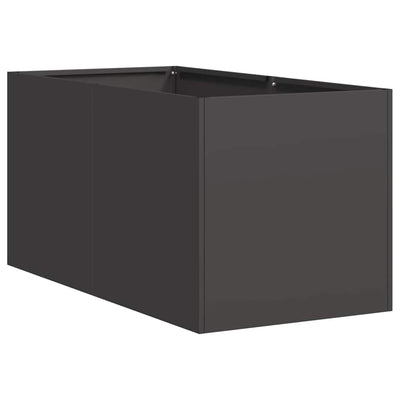 Vidaxx Pflanzgefäß 40x80x40 cm kaltgewalzter Stahl schwarz