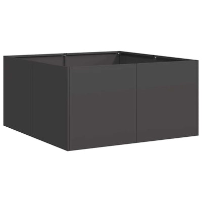 Vidaxx Pflanzgefäß 80x80x40 cm kaltgewalzter Stahl schwarz