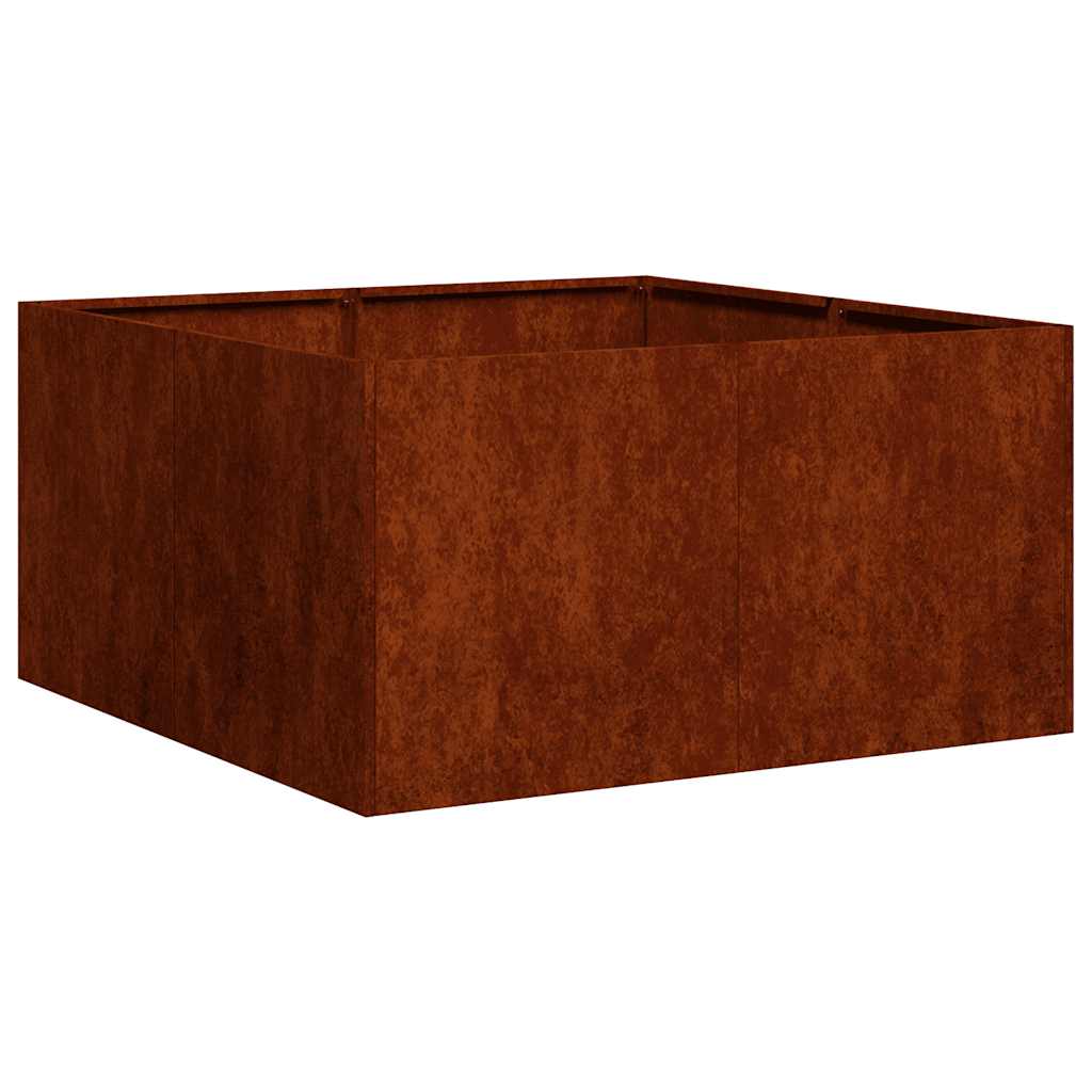 Vidaxx Pflanzgefäß rostig 80x80x40 cm wetterfester Stahl