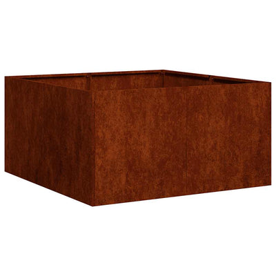 Vidaxx Pflanzgefäß rostig 80x80x40 cm wetterfester Stahl