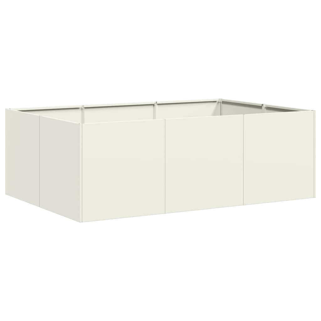 Vidaxx Pflanzgefäß 120x80x40 cm Stahl weiß