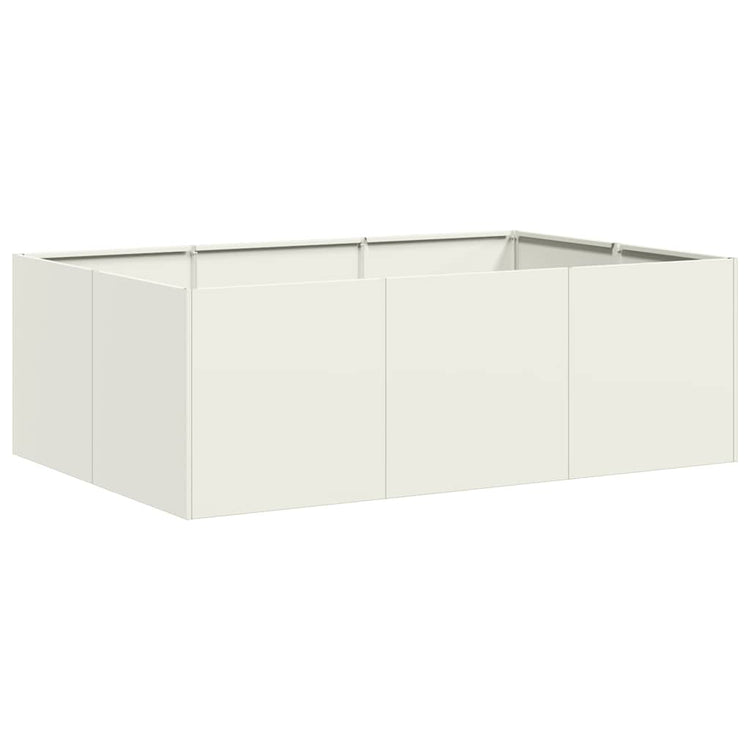 Vidaxx Pflanzgefäß 120x80x40 cm Stahl weiß