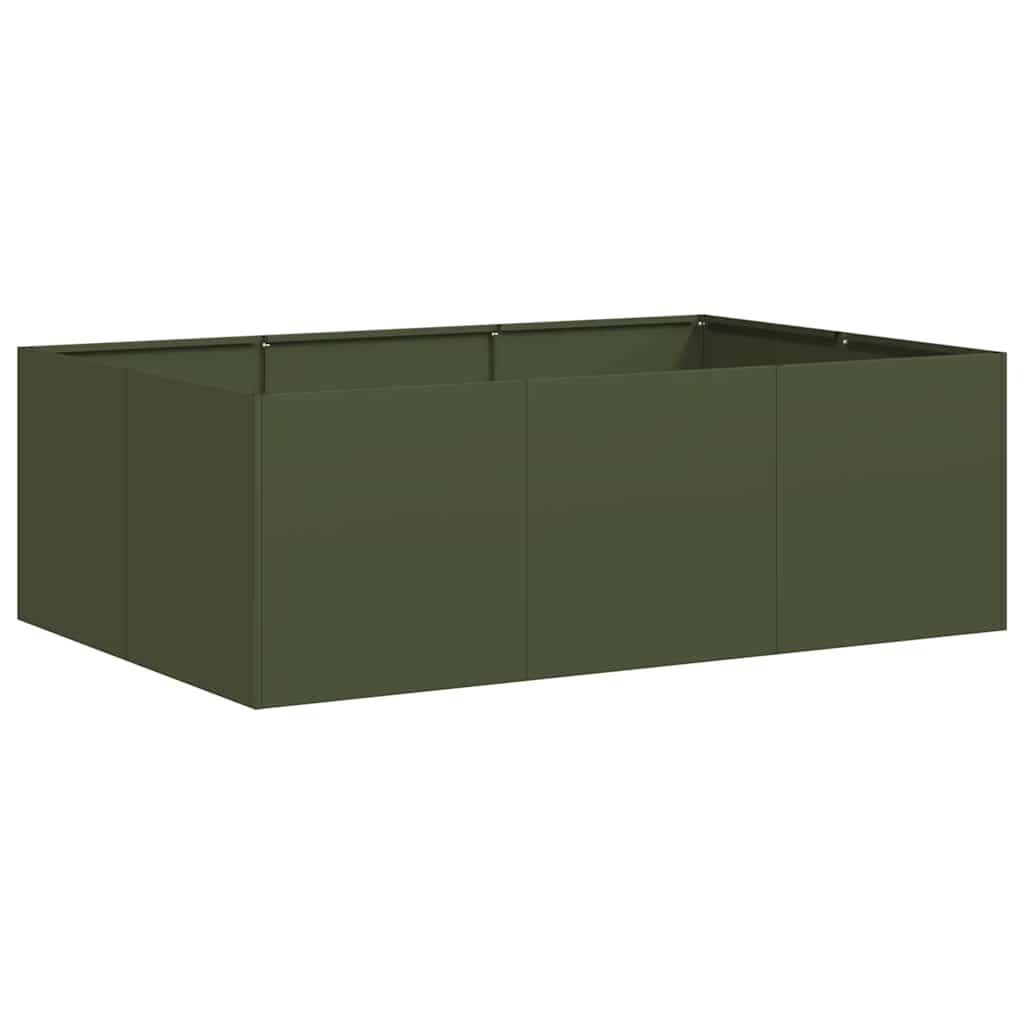 Vidaxx Pflanzgefäß 120x80x40 cm Stahl olivgrün