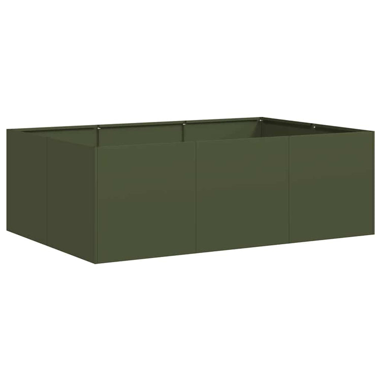 Vidaxx Pflanzgefäß 120x80x40 cm Stahl olivgrün