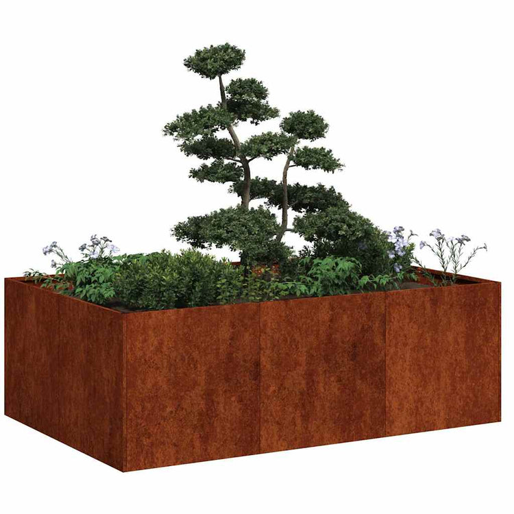 Vidaxx Pflanzgefäß rostig 120x80x40 cm wetterfester Stahl