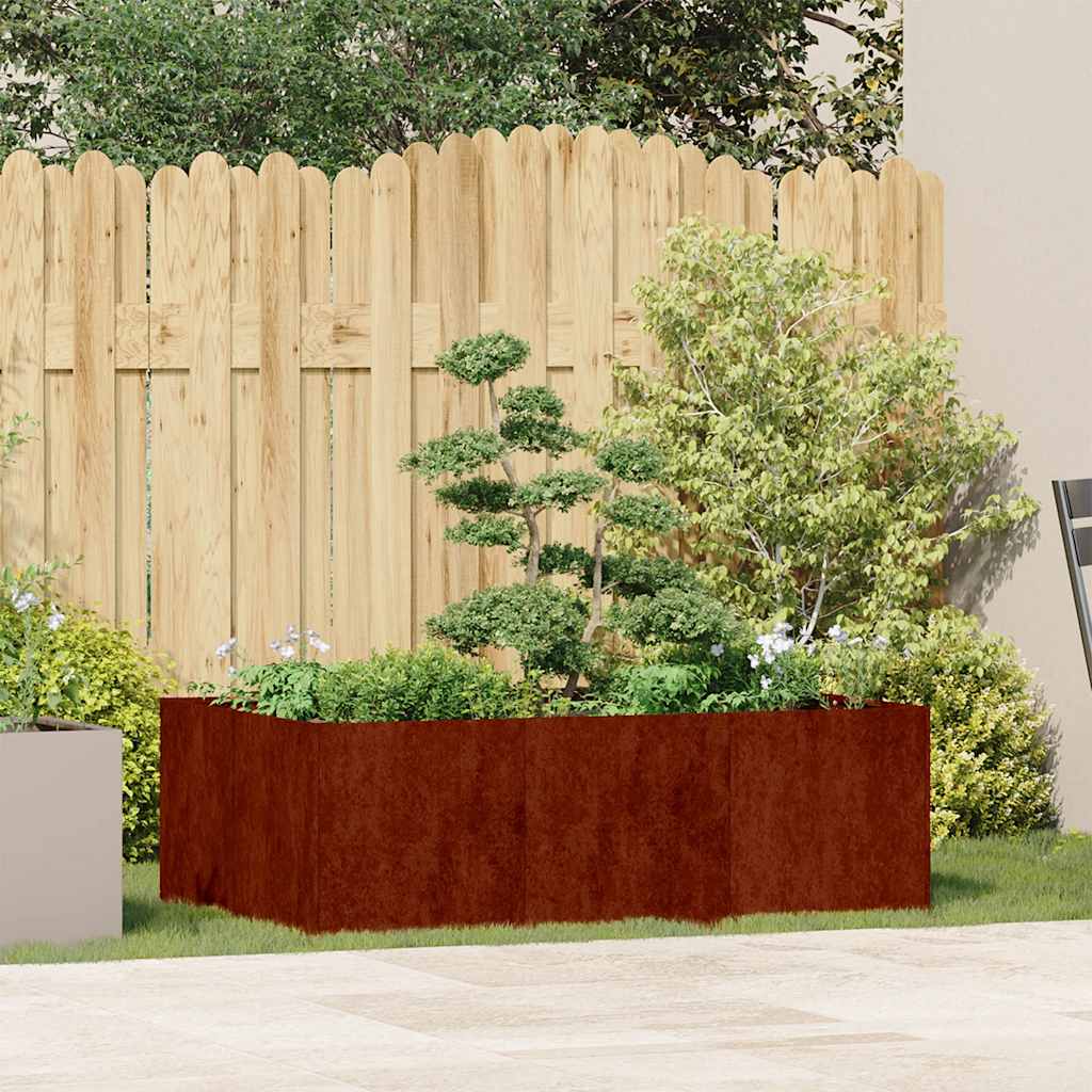 Vidaxx Pflanzgefäß rostig 120x80x40 cm wetterfester Stahl