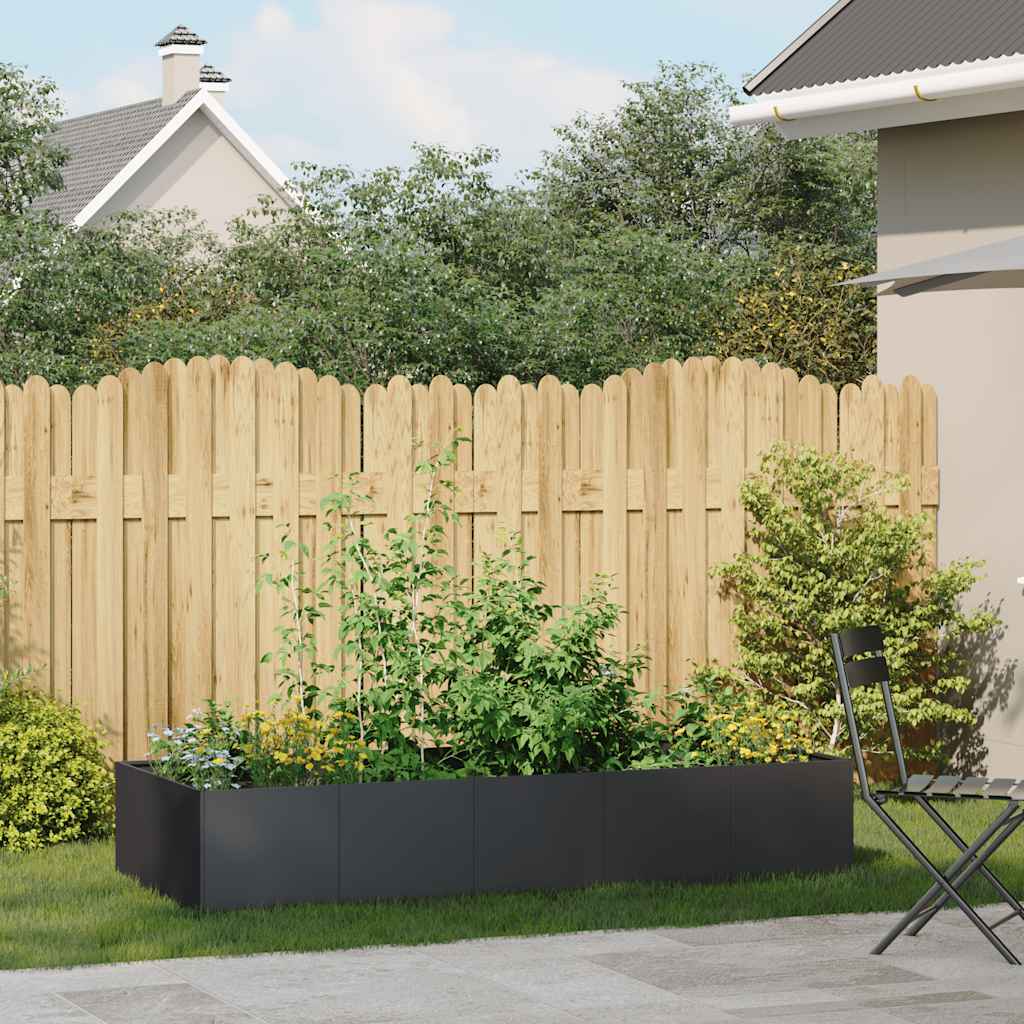 Vidaxx Pflanzgefäß 200x80x40 cm Stahl schwarz