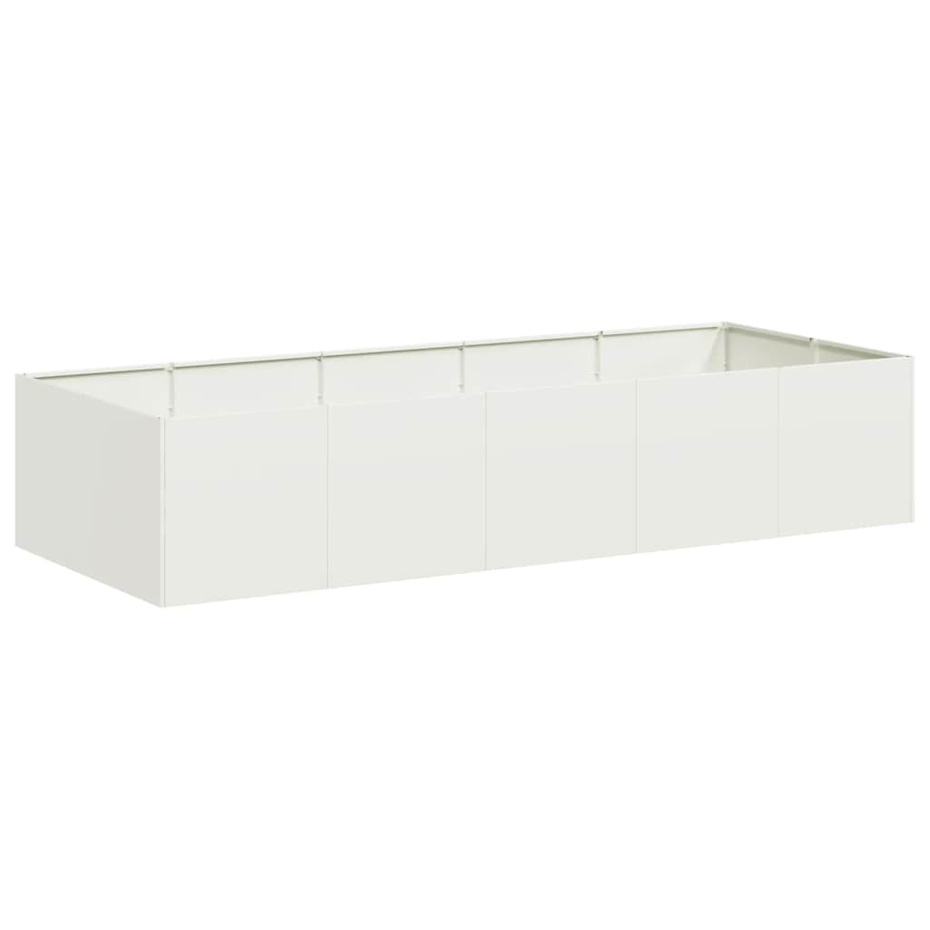 Vidaxx Pflanzgefäß 200x80x40 cm Stahl weiß