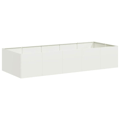 Vidaxx Pflanzgefäß 200x80x40 cm Stahl weiß