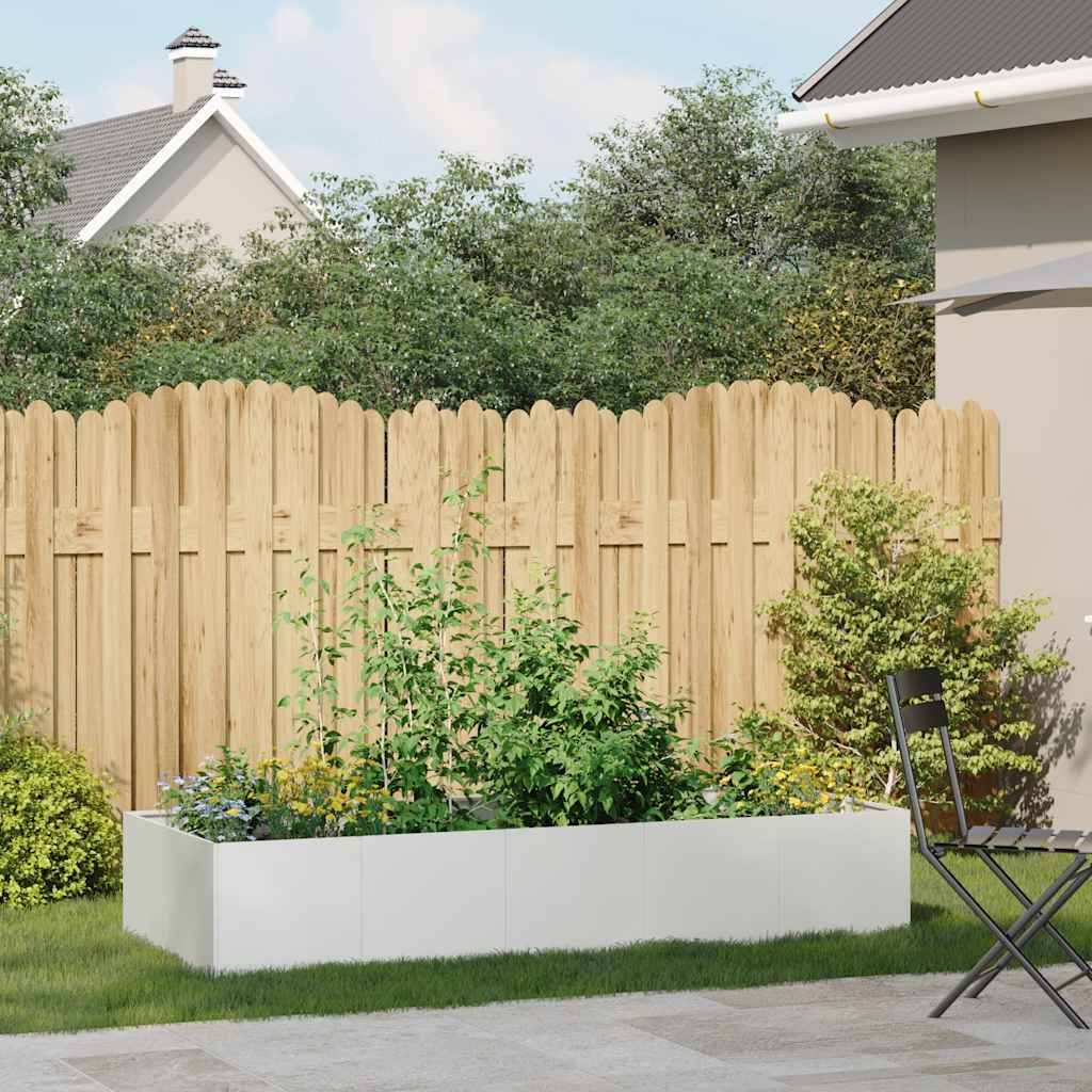 Vidaxx Pflanzgefäß 200x80x40 cm Stahl weiß