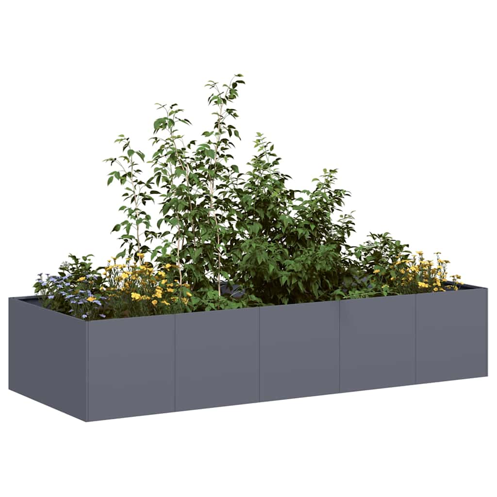 Vidaxx Pflanzgefäß 200x80x40 cm Stahl Anthrazit