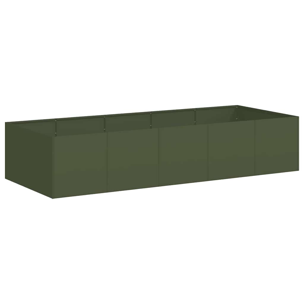 Vidaxx Pflanzgefäß 200x80x40 cm Stahl olivgrün