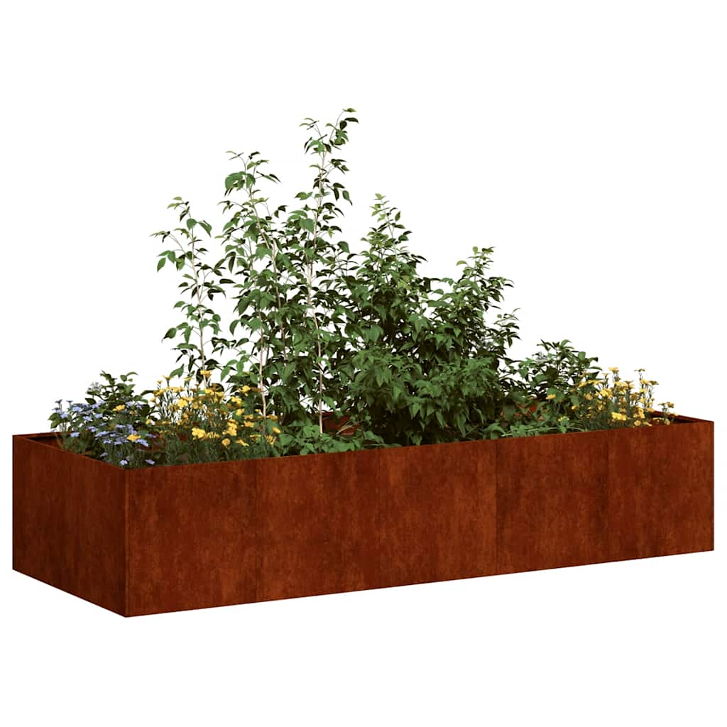 Vidaxx Pflanzgefäß rostig 200x80x40 cm wetterfester Stahl