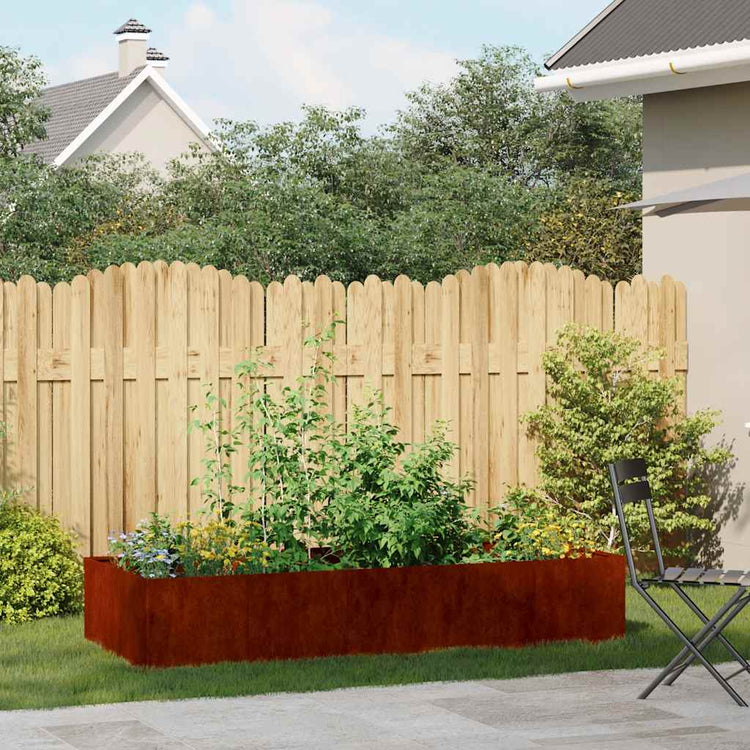 Vidaxx Pflanzgefäß rostig 200x80x40 cm wetterfester Stahl
