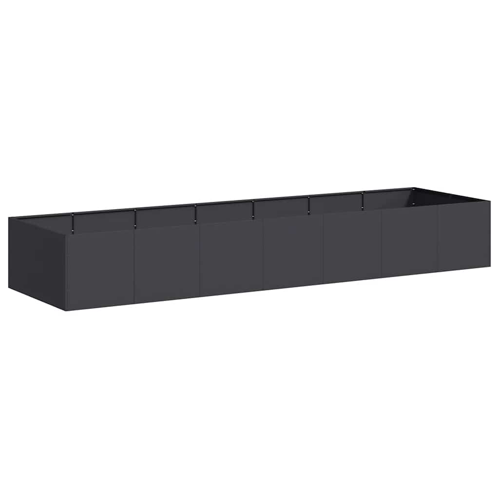Vidaxx Pflanzgefäß 280x80x40 cm Stahl schwarz