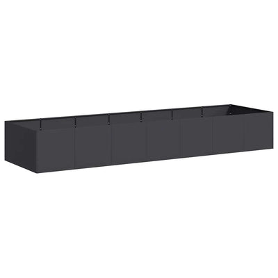 Vidaxx Pflanzgefäß 280x80x40 cm Stahl schwarz