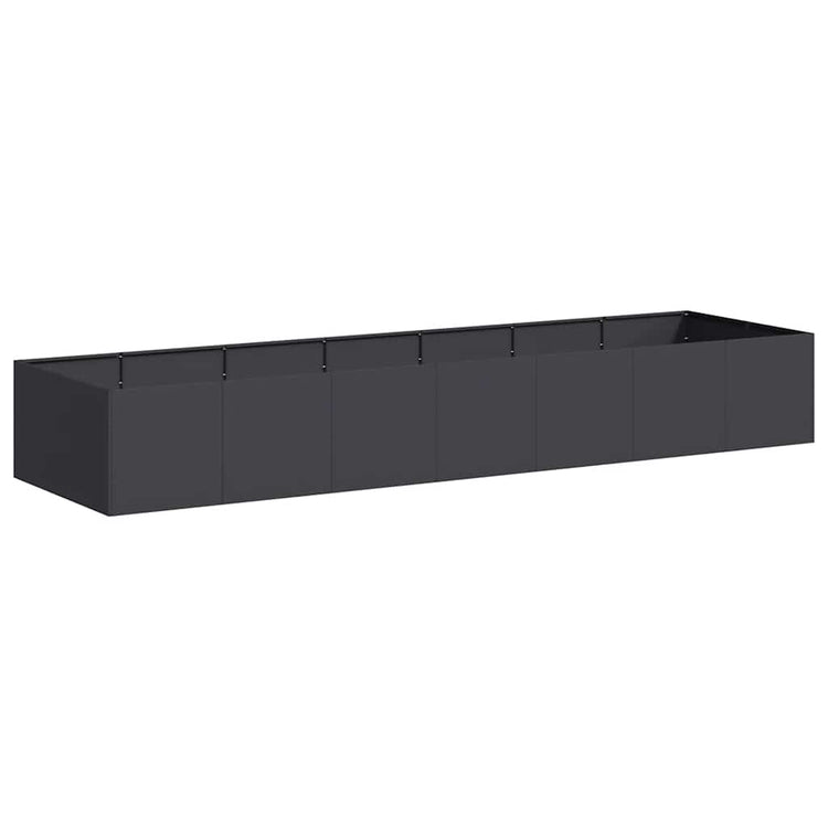 Vidaxx Pflanzgefäß 280x80x40 cm Stahl schwarz
