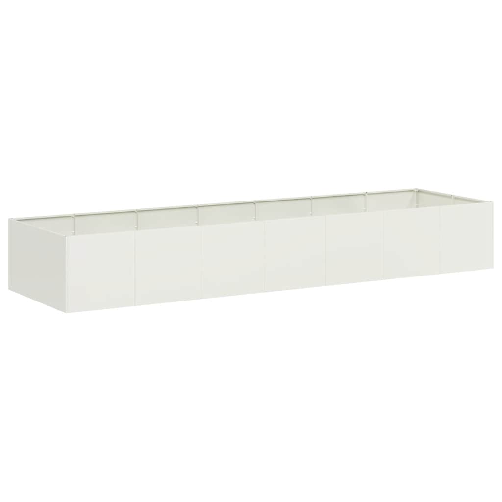 Vidaxx Pflanzgefäß 280x80x40 cm Stahl weiß