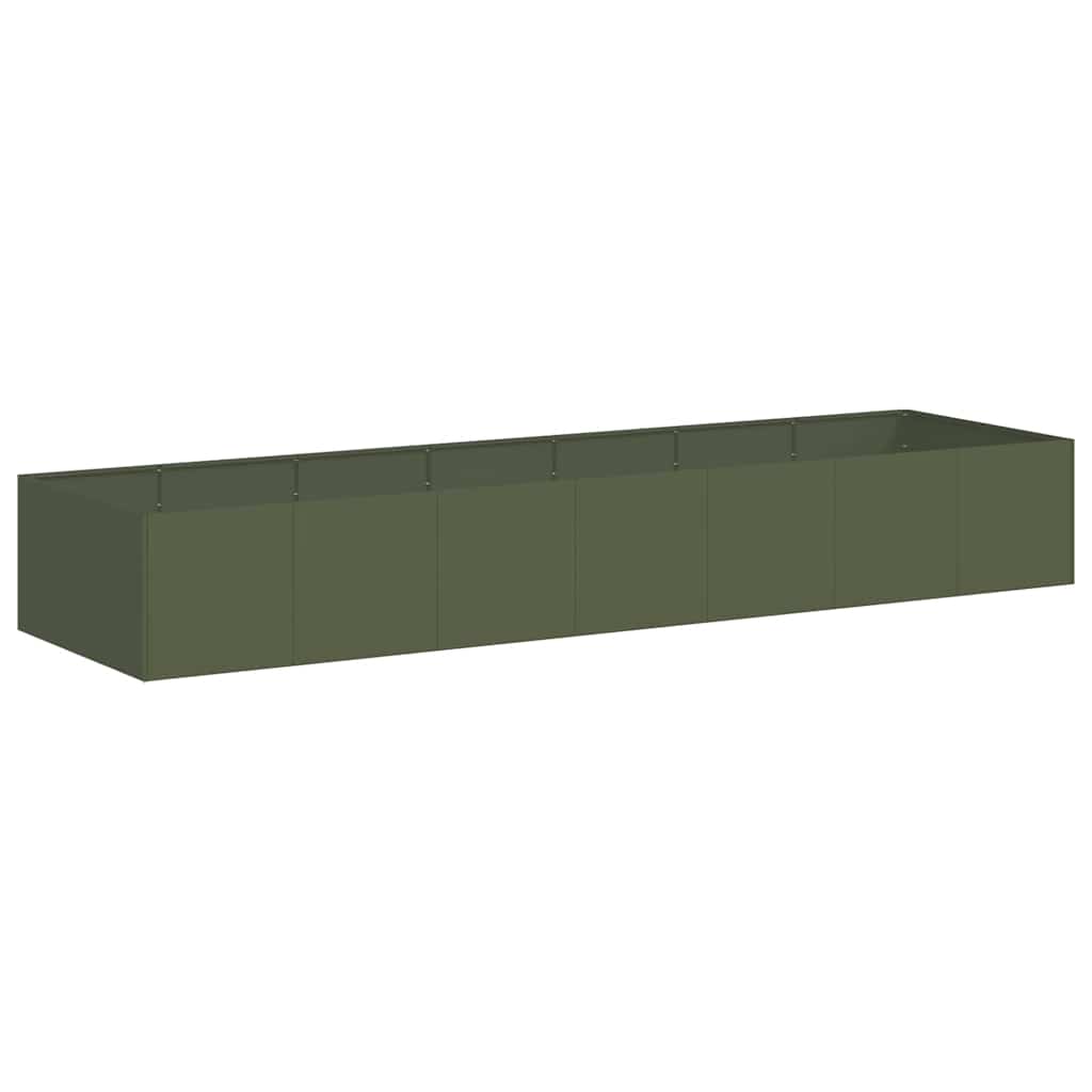 Vidaxx Pflanzgefäß 280x80x40 cm Stahl olivgrün