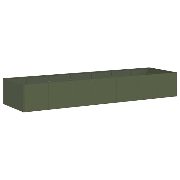 Vidaxx Pflanzgefäß 280x80x40 cm Stahl olivgrün
